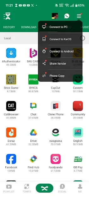 Screenshot of Xender Download